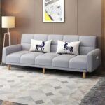 Sponge Cushion Leisure L shaped Corner Fabric Sofa