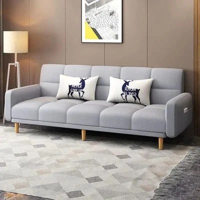 Sponge Cushion Leisure L shaped Corner Fabric Sofa