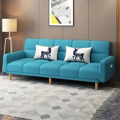 Sponge Cushion Leisure L shaped Corner Fabric Sofa