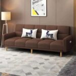 Sponge Cushion Leisure L shaped Corner Fabric Sofa