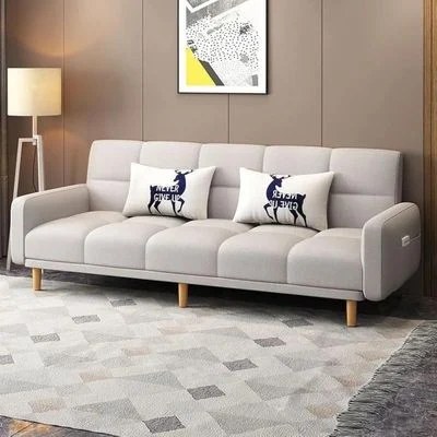 Sponge Cushion Leisure L shaped Corner Fabric Sofa