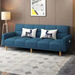 Sponge Cushion Leisure L shaped Corner Fabric Sofa