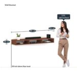 Wall Mounted TV Unit and Cabinet Measuring 90x24x18 cm