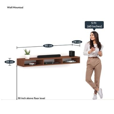 Wall Mounted TV Unit and Cabinet Measuring 90x24x18 cm - Image 5