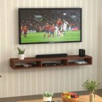 Wall Mounted TV Unit and Cabinet Measuring 90x24x18 cm