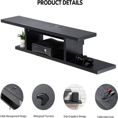 Floating TV Cabinet Stand Wall Mounted Media Console Shelf - Image 5
