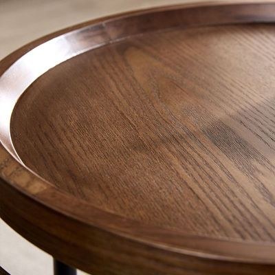 Reflective Glass Top Coffee table 100cm With free Side table - Image 4