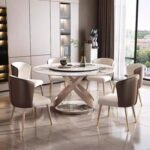 Dining Table Round 160cm with 6 Chairs