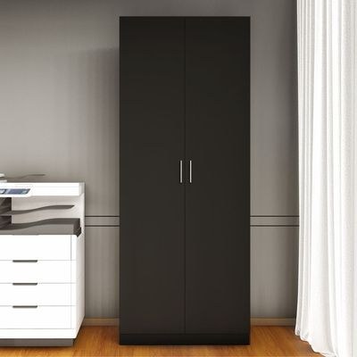 Mahmayi 2 Door Full Height Cabinet with 4 Shelves, Elegant and Modern Storage Solution, Soft Closing Doors Cabinet for Office and Home Use - Black - Image 2
