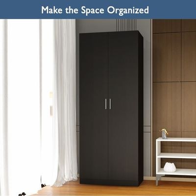 Mahmayi 2 Door Full Height Cabinet with 4 Shelves, Elegant and Modern Storage Solution, Soft Closing Doors Cabinet for Office and Home Use - Black - Image 3