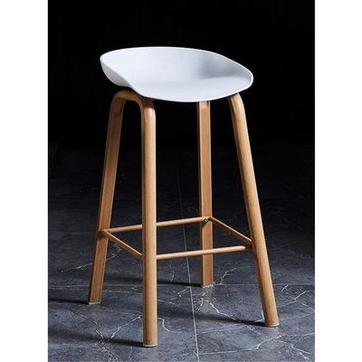 Jeffcoco Furniture,Metal Leg High Bar Chair Bar Stool For Bar Counter Home Kitchen Dining Room Furniture (White Chair 1 Piece)