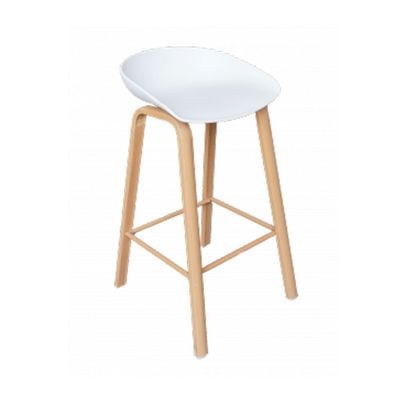 Jeffcoco Furniture,Metal Leg High Bar Chair Bar Stool For Bar Counter Home Kitchen Dining Room Furniture (White Chair 1 Piece) - Image 2