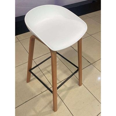 Jeffcoco Furniture,Metal Leg High Bar Chair Bar Stool For Bar Counter Home Kitchen Dining Room Furniture (White Chair 1 Piece) - Image 3
