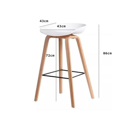 Jeffcoco Furniture,Metal Leg High Bar Chair Bar Stool For Bar Counter Home Kitchen Dining Room Furniture (White Chair 1 Piece) - Image 4