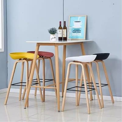 Jeffcoco Furniture 1.2m High Bar Table and Bar Stool Set For Bar Counter Home Kitchen Dining Room (Bar Table One Piece) - Image 2