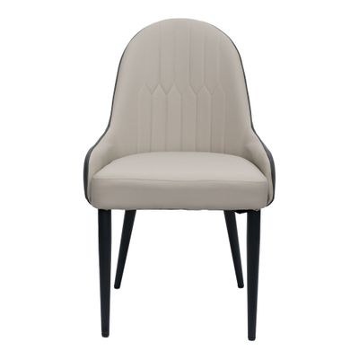 Jeffcoco Furniture Leather Dining Chair,Grey Dining Chair Home Furniture,Desk Chair(One Piece Chair) - Image 4