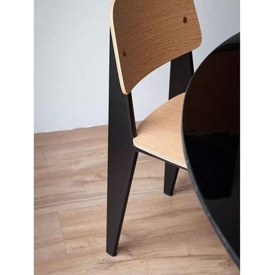 Jeffcoco Furniture,Wooden Chair,Dining Chair,Reading Chair,Desk Chair For Relax Indoor,Metal Frame Study Chair For Home Office Furniture, (Black) - Image 2