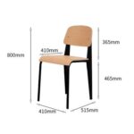 Jeffcoco Furniture,Wooden Chair,Dining Chair,Reading Chair,Desk Chair For Relax Indoor,Metal Frame Study Chair For Home Office Furniture, (Black)