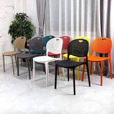 Jeffcoco Furniture Modern Mid Century Premium Plastic Chair,Curved Back Dining Chairs For Kitchen Garden Lounge Meeting Room,1pcs Black - Image 3