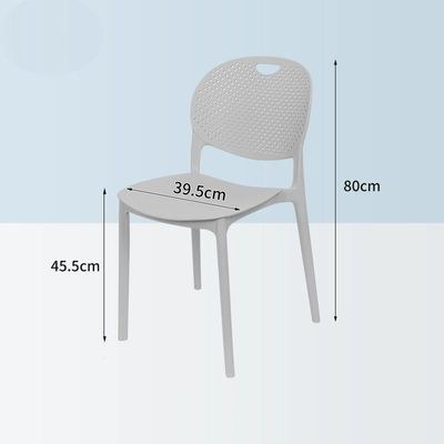 Jeffcoco Furniture Modern Mid Century Premium Plastic Chair,Curved Back Dining Chairs For Kitchen Garden Lounge Meeting Room,1pcs White - Image 2