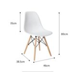 Jeffcoco Furniture Plastic leisure chair office chair-White color 1 pcs