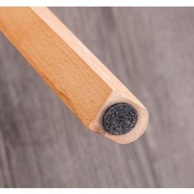 Jeffcoco Furniture Wooden Leg Leather cusion seat chair for dining,desk chair grey 1 pcs - Image 4