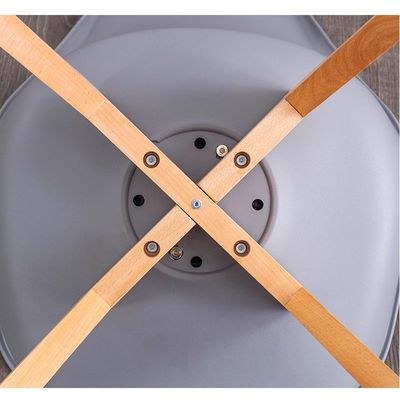 Jeffcoco Furniture Wooden Leg Leather cusion seat chair for dining,desk chair grey 1 pcs - Image 5
