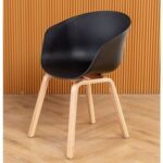 Jeffcoco Furniture Leisure Chair For Lounge,Dining desk chair Black 1 pcs