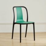 Jeffcoco Furniture Restaurant Dining Chair Outdoor Indoor Plastic Chair,Stackable Dining Chair,1pcs Green