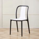 Jeffcoco Furniture Restaurant Dining Chair Outdoor Indoor Plastic Chair,Stackable Dining Chair,1pcs White