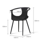 Jeffcoco Furniture Leisure Chair For Lounge,Dining desk chair Black 1 pcs