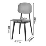 Jeffcoco Furniture Restaurant Dining Chair Outdoor Indoor Plastic Chair,Stackable Dining Chair,1pcs Black
