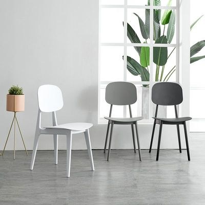 Jeffcoco Furniture Restaurant Dining Chair Outdoor Indoor Plastic Chair,Stackable Dining Chair,1pcs White - Image 2