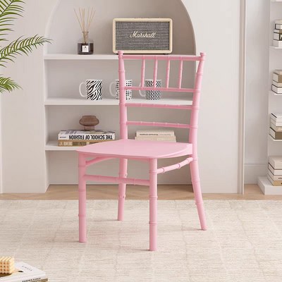 Jeffcoco Baby Chair Kids Plastic School Study Chair Chivari Party Chair Pink Bamboo Design