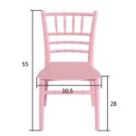 Jeffcoco Baby Chair Kids Plastic School Study Chair Chivari Party Chair Pink Bamboo Design