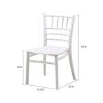 Jeffcoco Baby Chair Kids Plastic School Study Chair Chivari Party Chair White Bamboo Design
