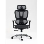 Jeffcoco Furniture Black Mesh Multi-Functional Swivel Office Chair with Lumbar Support, Adjustable Height, 360-Degree Rotation, Ergonomic Design, and Rolling Wheels for Home, Office, or Gaming