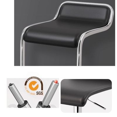 Jeffcoco Furniture PU Leather Adjustable High Bar Chair,Counter Guest Chair(Black 1 Pc) - Image 2