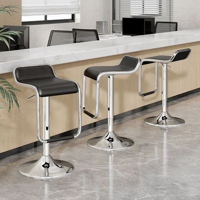 Jeffcoco Furniture PU Leather Adjustable High Bar Chair,Counter Guest Chair(Black 1 Pc) - Image 3