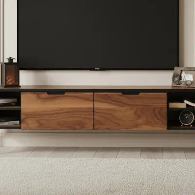Joberg Wooden Tv Unit 180cm - Image 3