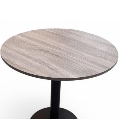 Soluna Modern Round Coffee Table Space-Saving Design with Metal Base for Living Room, Restaurant, Café - Image 4