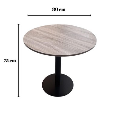 Soluna Modern Round Coffee Table Space-Saving Design with Metal Base for Living Room, Restaurant, Café - Image 5