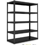 Garage Shelf Warehouse Basement Kitchen Living Room Pantry Black 150Lx 45Dx1980H CM