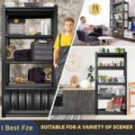 Garage Shelf Warehouse Basement Kitchen Living Room Pantry Black 150Lx 45Dx1980H CM