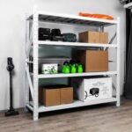 300kg (150L*60D*200Hcm) Heavy Duty 4 Layer Warehouse Garage Storage Shelving White