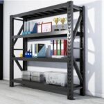 300kg (150L*60D*200Hcm) Heavy Duty 4 Layer Warehouse Garage Storage Shelving Black