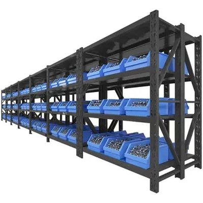 300kg (150L*60D*200Hcm) Heavy Duty 4 Layer Warehouse Garage Storage Shelving Black - Image 3