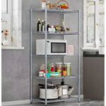 4 Layers Chrome Wire Rack Storage shelving for Kitchen Garden Medical Store L60 X W30 X H120