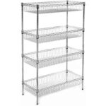 Chrome Wire Basket Shelf Kitchen Rack60 x 45 x 160cm