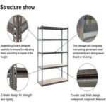 5 Tier (200KG Per Shelf) Rivet Shelves Storage Rack 150L x 40D x 200H cm